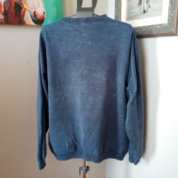 Vintage kwa-Gulth Sun Mask First Nations Artist Richard Hunt Sweatshirt size XL - Picture 2 of 11